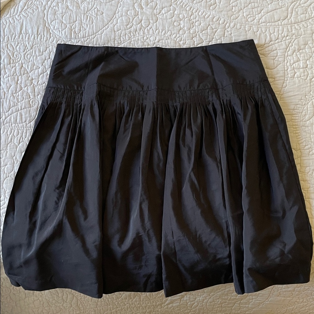 Vintage GAP Black Mini Skirt Silk/Cotton Size 8/ Medium - Picture 2 of 9